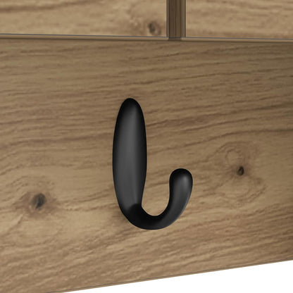 vidaXL Wandmontierter Kleiderständer Artisan-Eiche 80 x 20 x 30 cm