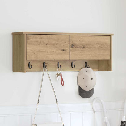 vidaXL Wandmontierter Kleiderständer Artisan-Eiche 80 x 20 x 30 cm