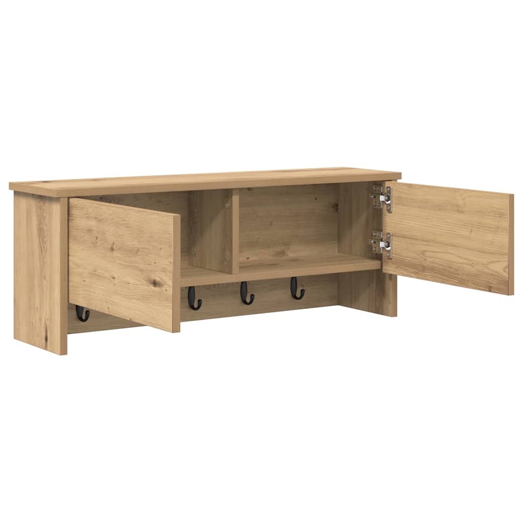 vidaXL Wandmontierter Kleiderständer Artisan-Eiche 80 x 20 x 30 cm