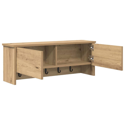 vidaXL Wandmontierter Kleiderständer Artisan-Eiche 80 x 20 x 30 cm