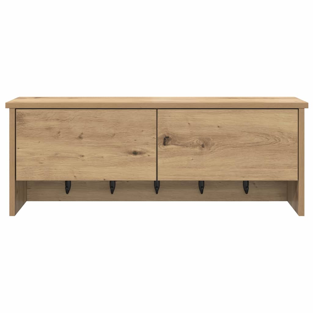 vidaXL Wandmontierter Kleiderständer Artisan-Eiche 80 x 20 x 30 cm