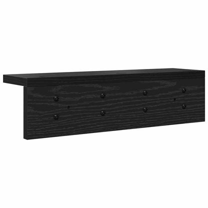 vidaXL Wandmontierter nachttisch Wandmontiert Schwarz Eichen-Optik