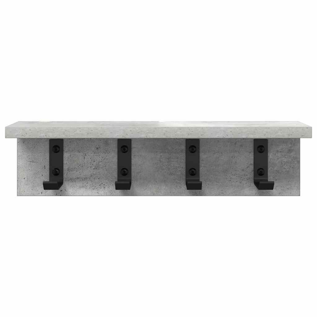 vidaXL Wandmontierter nachttisch Beton Grau 40 x 10,5 x 10,5 cm