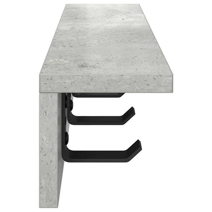 vidaXL Wandmontierter nachttisch Beton Grau 40 x 10,5 x 10,5 cm