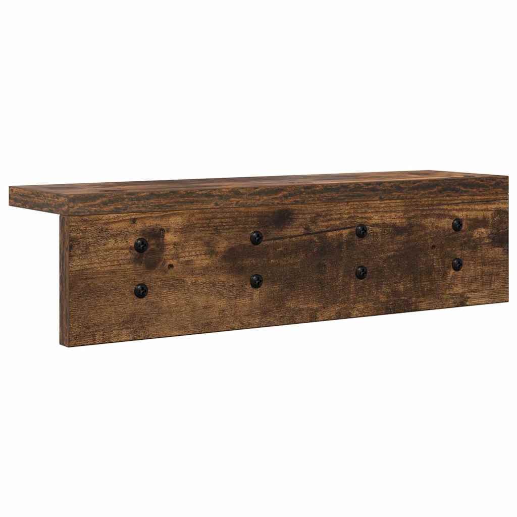 vidaXL Wandmontierter Kleiderständer Räuchereiche 40 x 10,5 x 10,5 cm