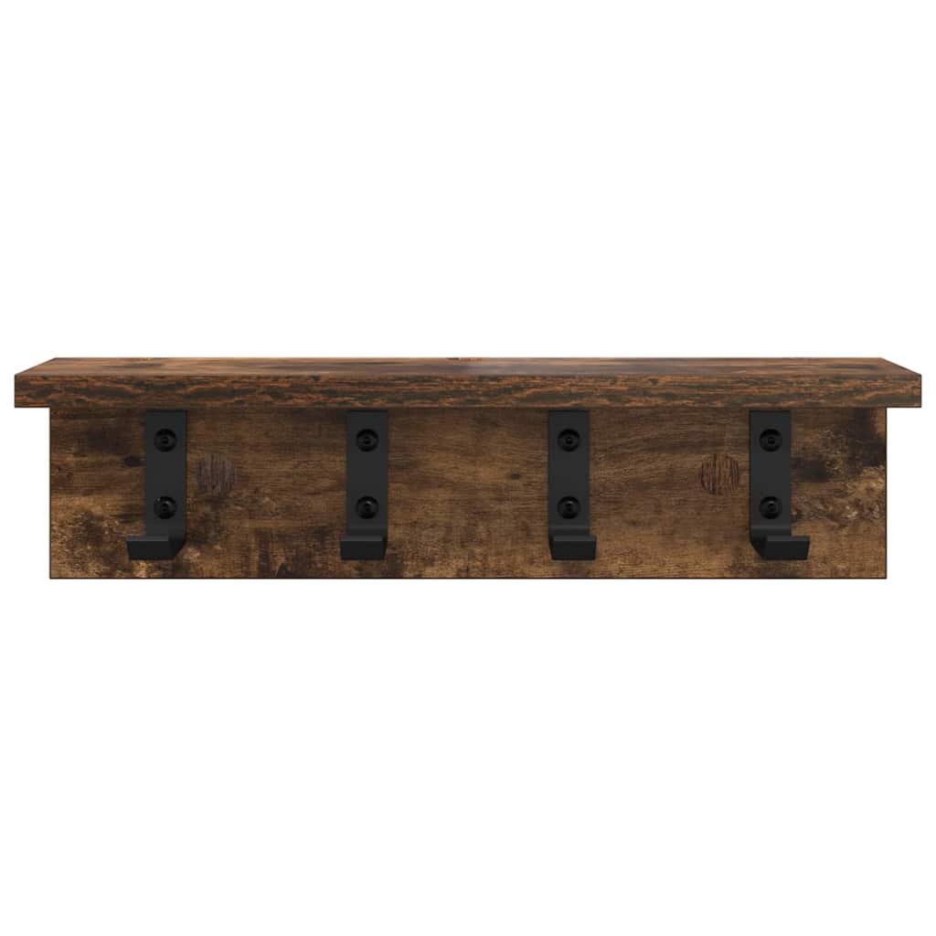 vidaXL Wandmontierter Kleiderständer Räuchereiche 40 x 10,5 x 10,5 cm