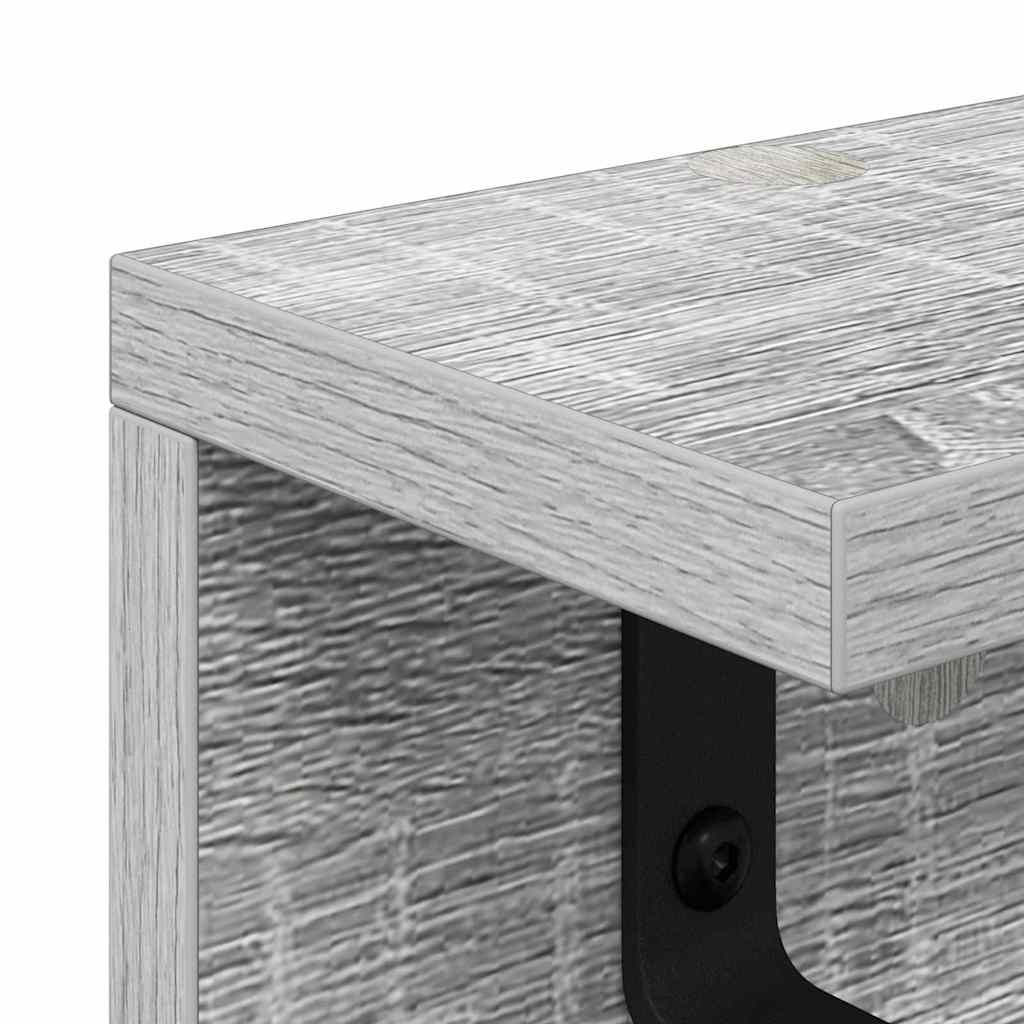 vidaXL Wandmontierter nachttisch Graues Sonoma 40 x 10,5 x 10,5 cm