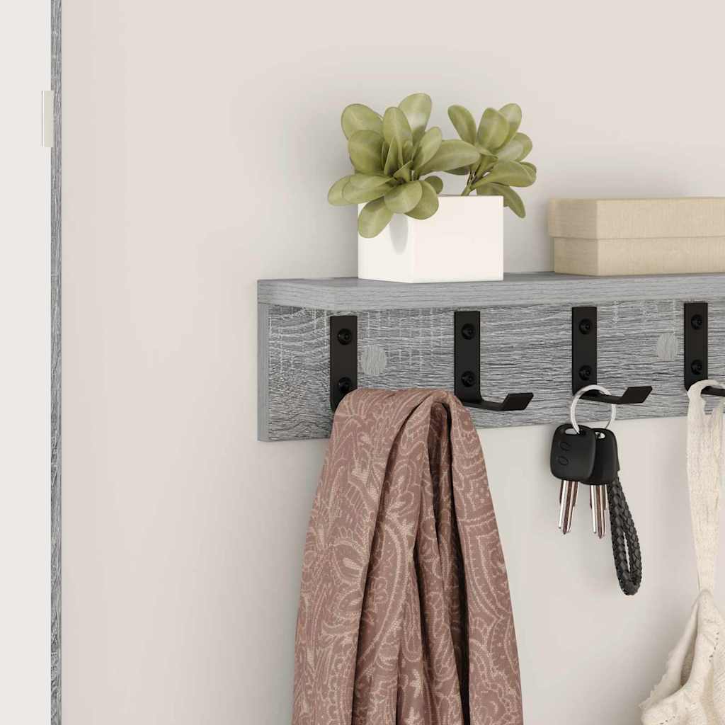 vidaXL Wandmontierter nachttisch Graues Sonoma 40 x 10,5 x 10,5 cm