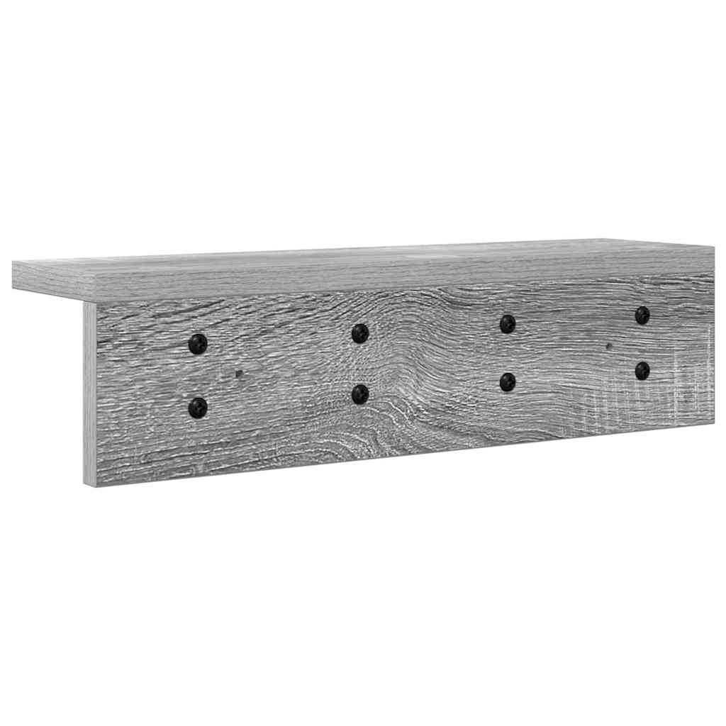 vidaXL Wandmontierter nachttisch Graues Sonoma 40 x 10,5 x 10,5 cm