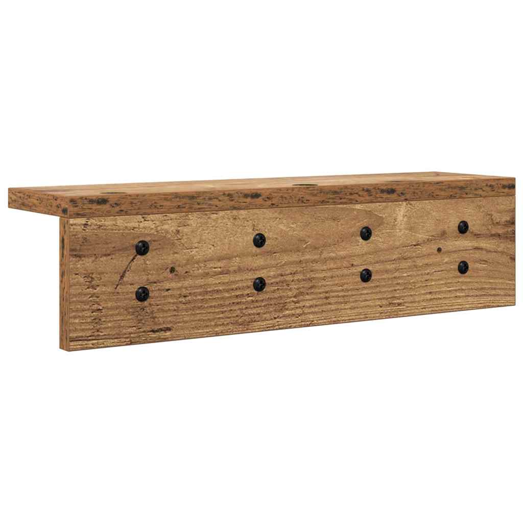 vidaXL Wandmontierter nachttisch Altholz 40 x 10,5 x 10,5 cm