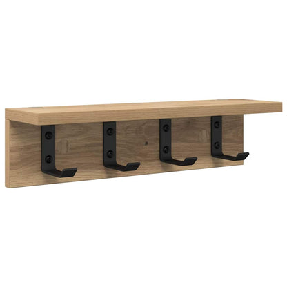 vidaXL Wandmontierter Kleiderständer Artisan-Eiche 40 x 10,5 x 10,5 cm