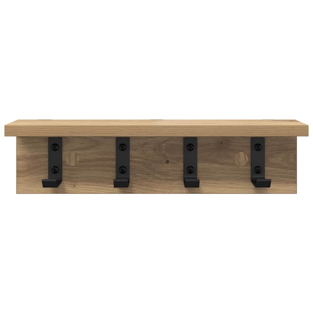 vidaXL Wandmontierter Kleiderständer Artisan-Eiche 40 x 10,5 x 10,5 cm