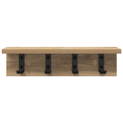 vidaXL Wandmontierter Kleiderständer Artisan-Eiche 40 x 10,5 x 10,5 cm
