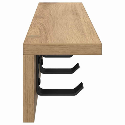 vidaXL Wandmontierter Kleiderständer Artisan-Eiche 40 x 10,5 x 10,5 cm