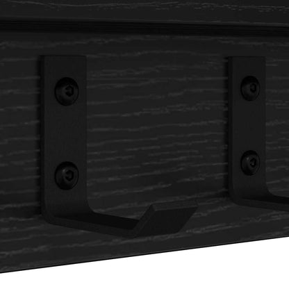 Wandmontierter nachttisch Wandmontiert Schwarz Eichen-Optik