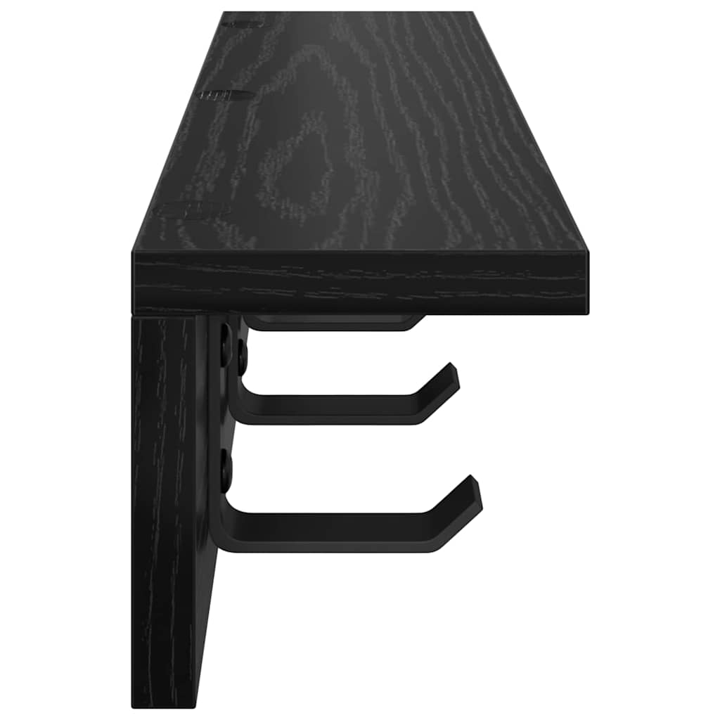 Wandmontierter nachttisch Wandmontiert Schwarz Eichen-Optik