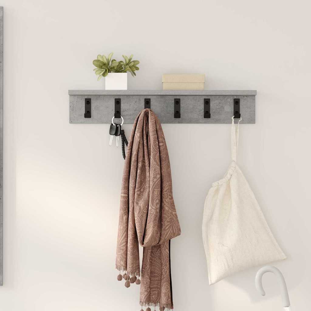vidaXL Wandmontierter nachttisch Beton Grau 60 x 10.5 x 10.5 cm