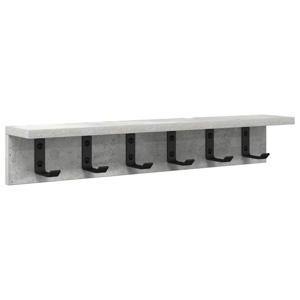vidaXL Wandmontierter nachttisch Beton Grau 60 x 10.5 x 10.5 cm
