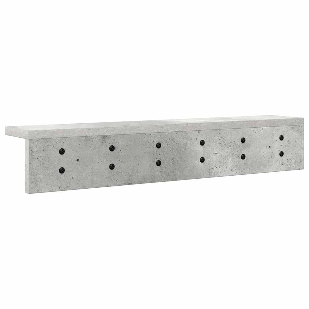 vidaXL Wandmontierter nachttisch Beton Grau 60 x 10.5 x 10.5 cm