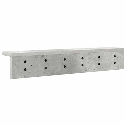 vidaXL Wandmontierter nachttisch Beton Grau 60 x 10.5 x 10.5 cm