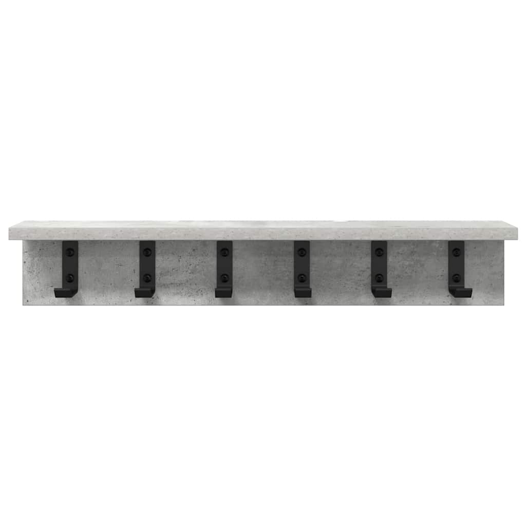 vidaXL Wandmontierter nachttisch Beton Grau 60 x 10.5 x 10.5 cm