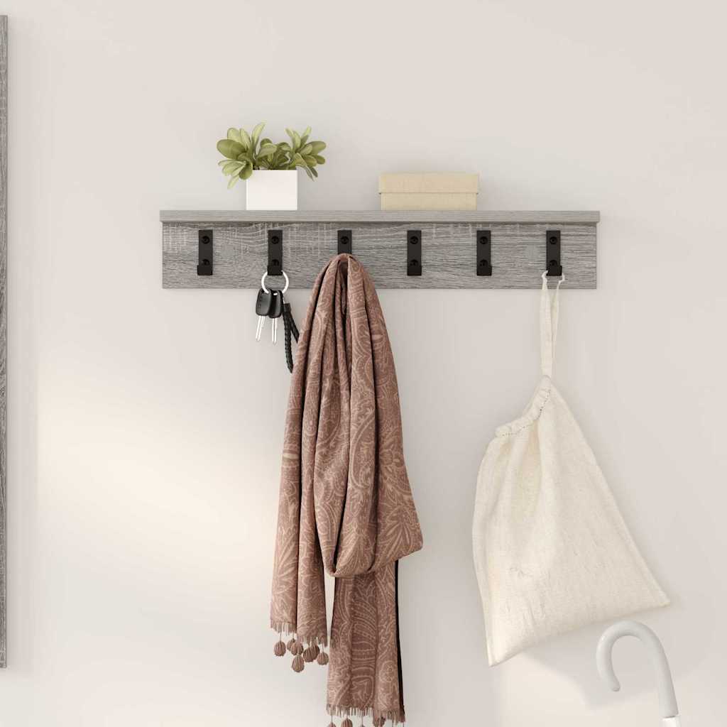 vidaXL Wandmontierter nachttisch Graues Sonoma 60 x 10.5 x 10.5 cm