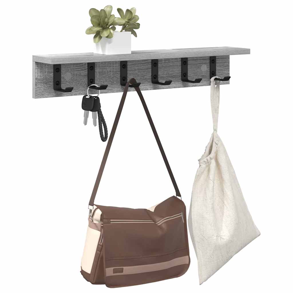 vidaXL Wandmontierter nachttisch Graues Sonoma 60 x 10.5 x 10.5 cm