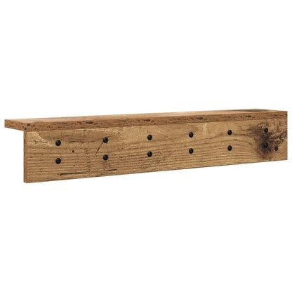 vidaXL Wandmontierter Kleiderständer Altholz 60 x 10.5 x 10.5 cm