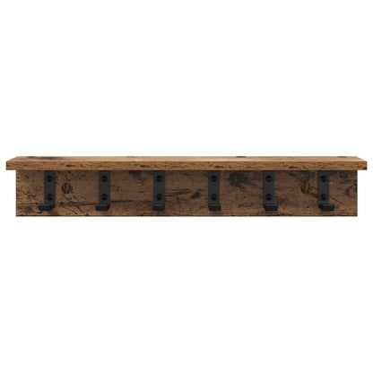 vidaXL Wandmontierter Kleiderständer Altholz 60 x 10.5 x 10.5 cm