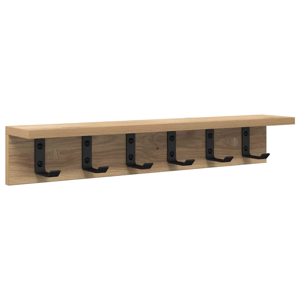 vidaXL Wandmontierter Kleiderständer Artisan-Eiche 60 x 10.5 x 10.5 cm