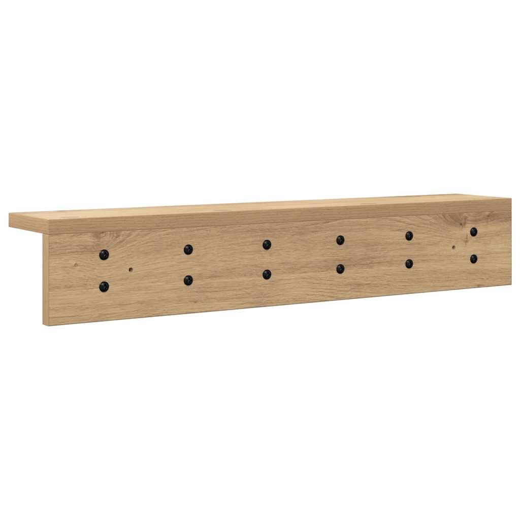 vidaXL Wandmontierter Kleiderständer Artisan-Eiche 60 x 10.5 x 10.5 cm