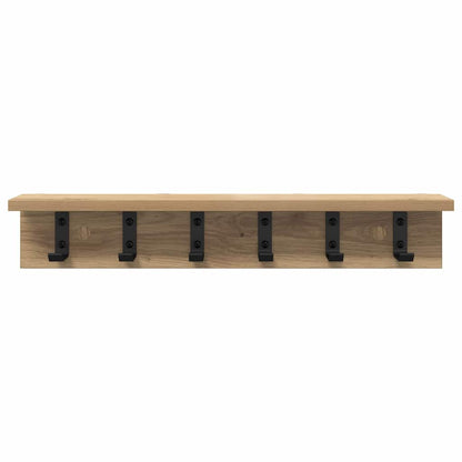 vidaXL Wandmontierter Kleiderständer Artisan-Eiche 60 x 10.5 x 10.5 cm