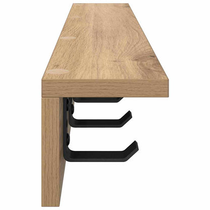 vidaXL Wandmontierter Kleiderständer Artisan-Eiche 60 x 10.5 x 10.5 cm