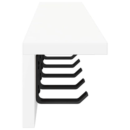 vidaXL Wandmontierter nachttisch Wandmontiert Weiß 80 x 10,5 x 10,5 cm