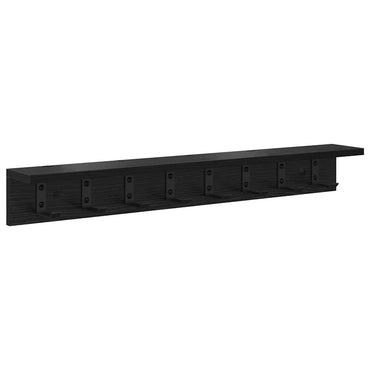vidaXL Wandmontierter Kleiderständer mit Regal Schwarz Eichen-Optik