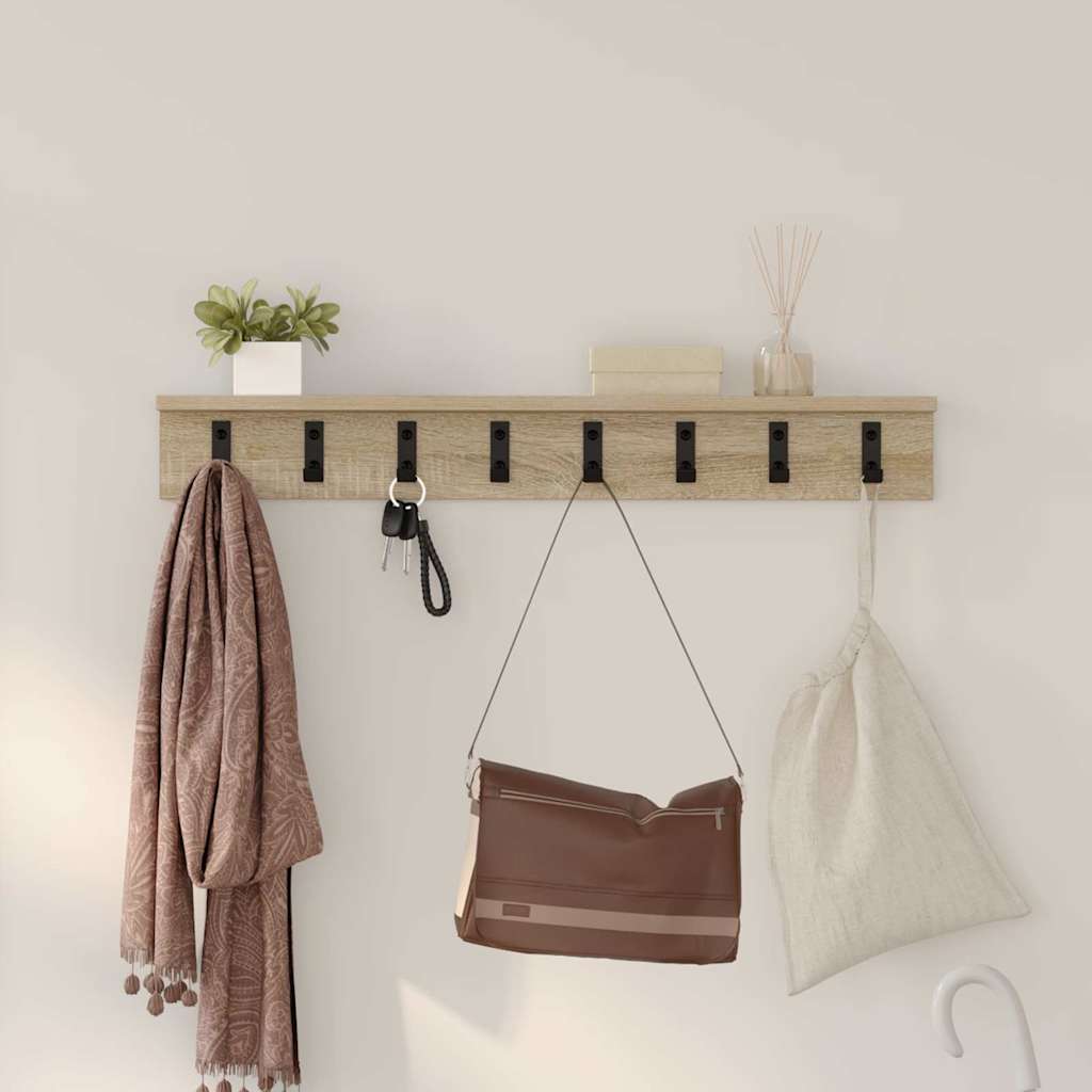 vidaXL Wandmontierter nachttisch Sonoma-Eiche 80 x 10,5 x 10,5 cm