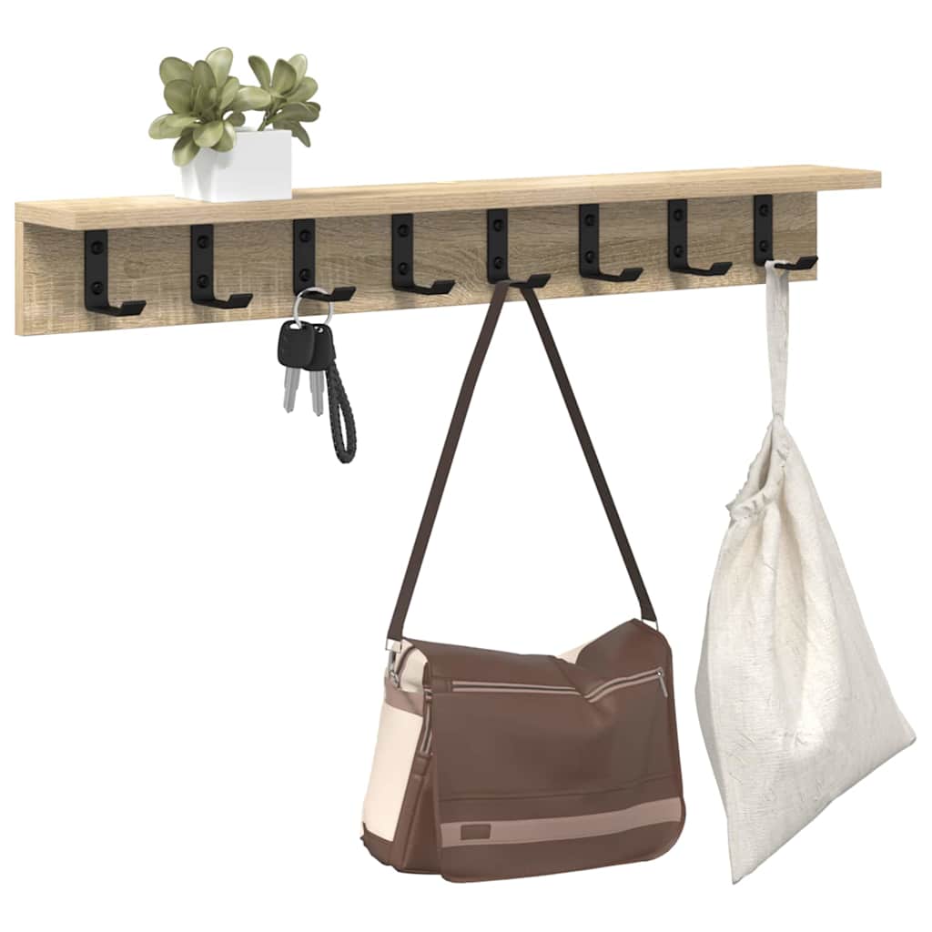 vidaXL Wandmontierter nachttisch Sonoma-Eiche 80 x 10,5 x 10,5 cm