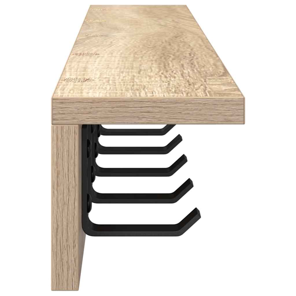 vidaXL Wandmontierter nachttisch Sonoma-Eiche 80 x 10,5 x 10,5 cm