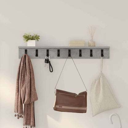 vidaXL Wandmontierter nachttisch Beton Grau 80 x 10,5 x 10,5 cm