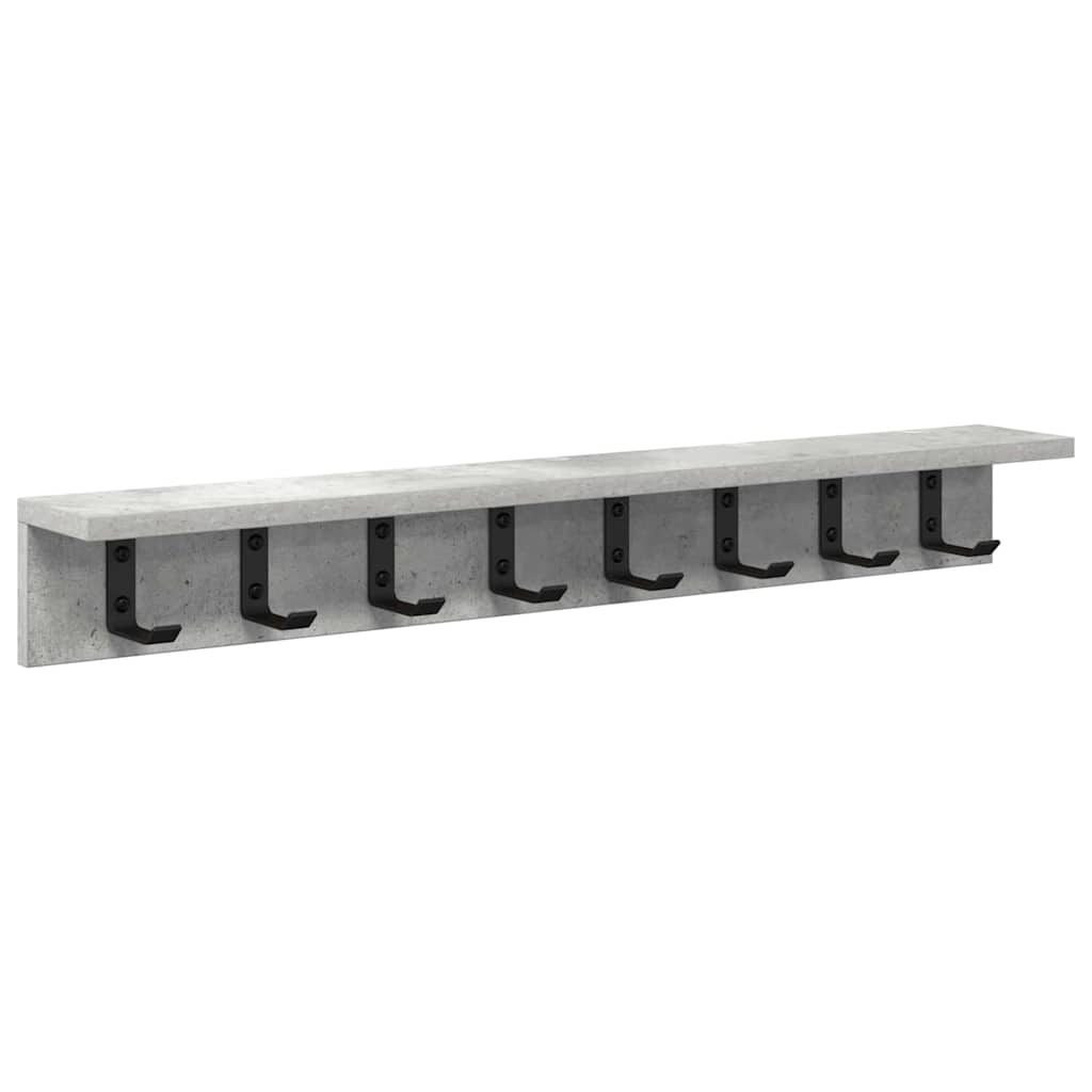 vidaXL Wandmontierter nachttisch Beton Grau 80 x 10,5 x 10,5 cm