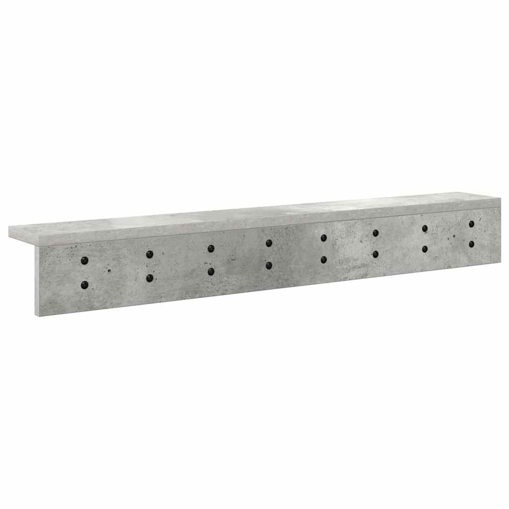 vidaXL Wandmontierter nachttisch Beton Grau 80 x 10,5 x 10,5 cm