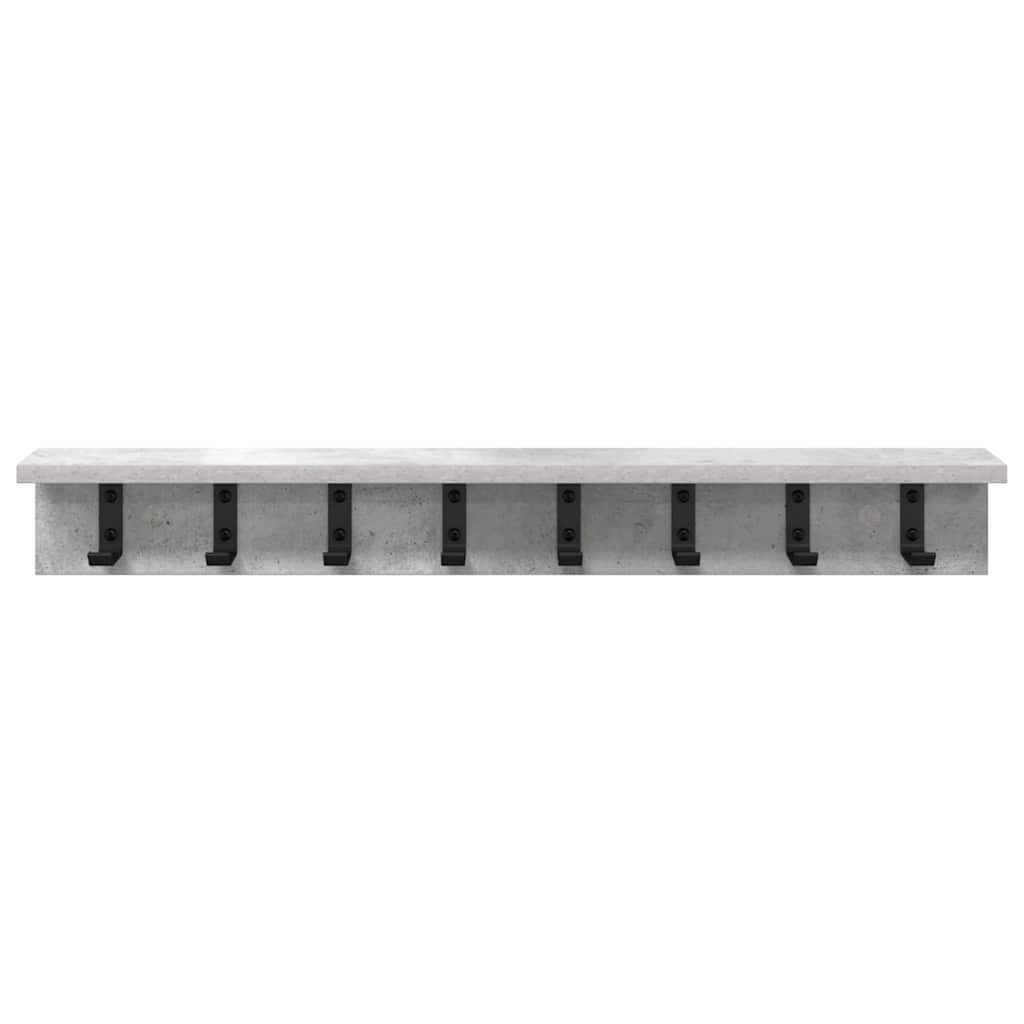 vidaXL Wandmontierter nachttisch Beton Grau 80 x 10,5 x 10,5 cm
