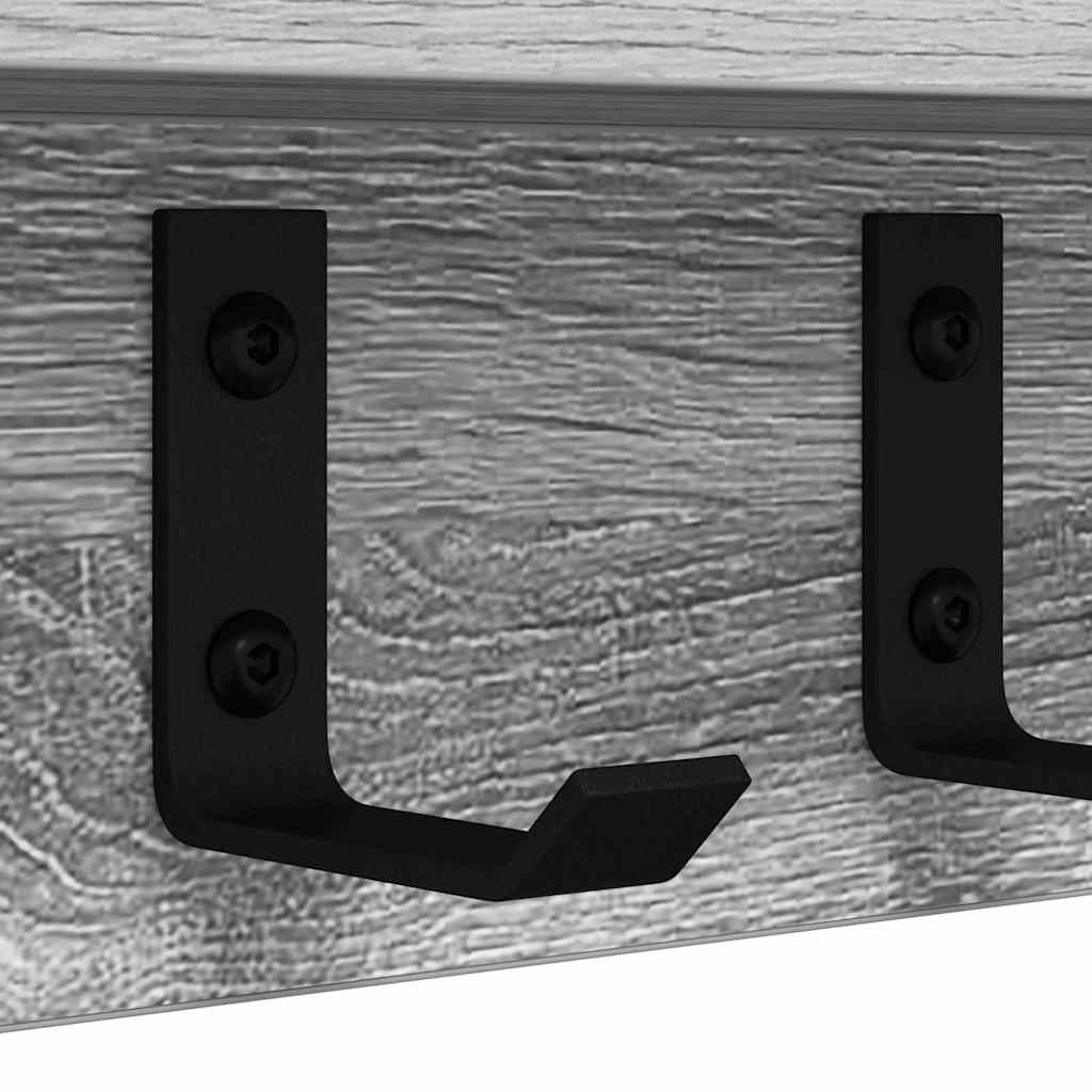 vidaXL Wandmontierter nachttisch Graues Sonoma 80 x 10,5 x 10,5 cm