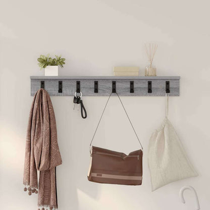vidaXL Wandmontierter nachttisch Graues Sonoma 80 x 10,5 x 10,5 cm
