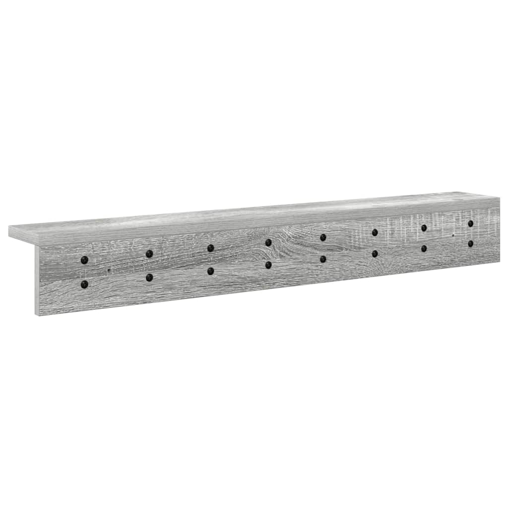 vidaXL Wandmontierter nachttisch Graues Sonoma 80 x 10,5 x 10,5 cm