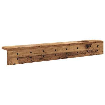 vidaXL Wandmontierter Kleiderständer Altholz 80 x 10.5 x 10.5 cm