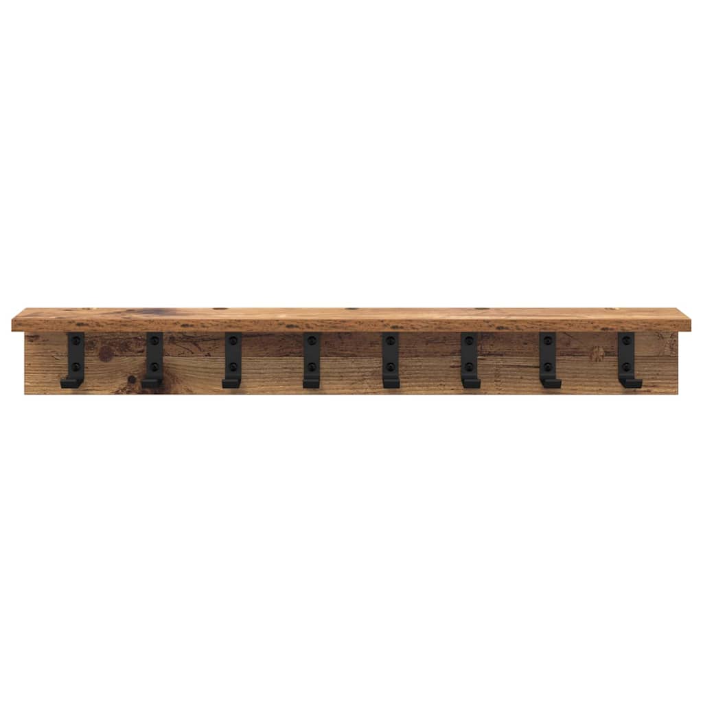 vidaXL Wandmontierter Kleiderständer Altholz 80 x 10.5 x 10.5 cm