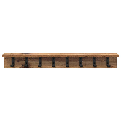 vidaXL Wandmontierter Kleiderständer Altholz 80 x 10.5 x 10.5 cm