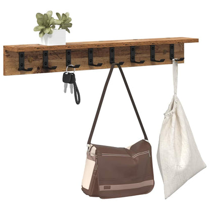 vidaXL Wandmontierter Kleiderständer Altholz 80 x 10.5 x 10.5 cm