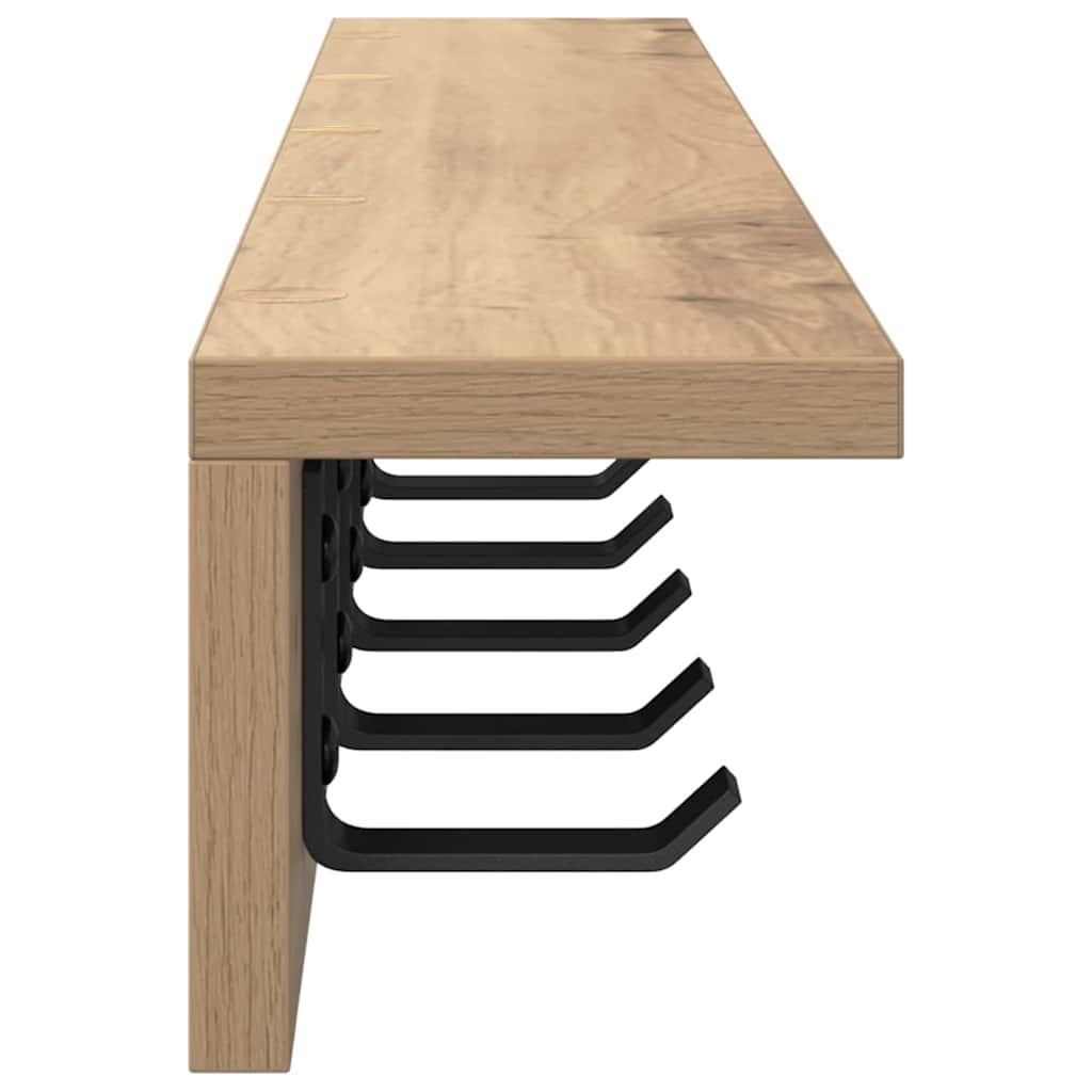 vidaXL Wandmontierter nachttisch Artisan-Eiche 80 x 10,5 x 10,5 cm